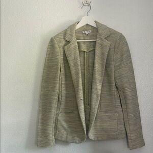 CAbi Blazer Structured Minimalist Design yellow/grey